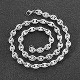 Melon Seed Chain Stainless Steel Necklace
