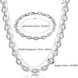 Melon Seed Chain Stainless Steel Necklace