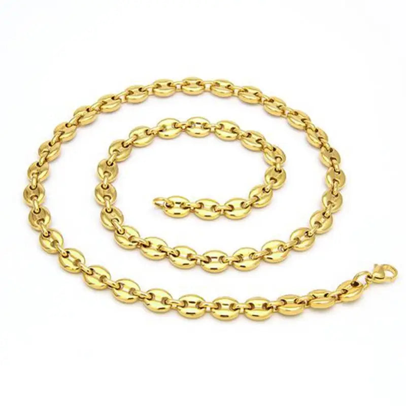 Melon Seed Chain Stainless Steel Necklace
