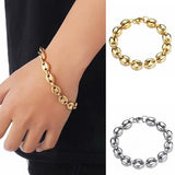 Melon Seed Chain Stainless Steel Necklace