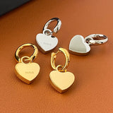 Heart Silver Chains Earring Necklace Set for Woman