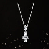 Robot Galaxy Series Silver Necklace Women Gift