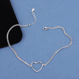 925 Sterling Silver Women Love Ankle Bracelet