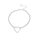 925 Sterling Silver Women Love Ankle Bracelet