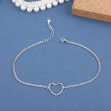 925 Sterling Silver Women Love Ankle Bracelet