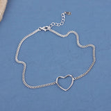 925 Sterling Silver Women Love Ankle Bracelet