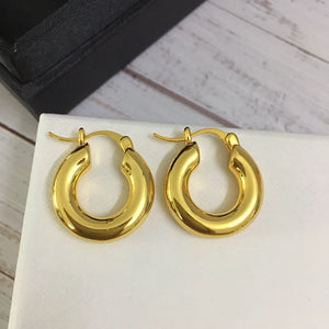18K Hoop Earrings Women Party Jewelry Runway Europe America