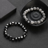 Devil's Eye Beaded Bracelet Map Stone Evil Eye Charm Jewelry