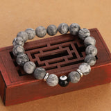 Devil's Eye Beaded Bracelet Map Stone Evil Eye Charm Jewelry