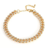 Diamond Anklet Plated Crystal Cuban Anklets Cuban Link Foot Jewelry