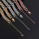 Diamond Anklet Plated Crystal Cuban Anklets Cuban Link Foot Jewelry