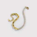 925 Silver Tennis Bracelet Adjustable Chain Bangle