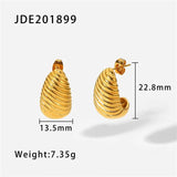 Stainless Steel Irregular Stud Earrings 18K Plated Women's Jewelry
