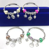 Beads Bangle Tree of life Elephant Charm Bracelet