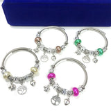 Beads Bangle Tree of life Elephant Charm Bracelet