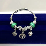 Beads Bangle Tree of life Elephant Charm Bracelet