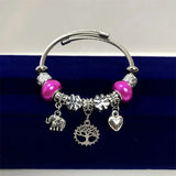 Beads Bangle Tree of life Elephant Charm Bracelet