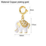 Elephant Pendant Necklace Stainless Steel Chain Lucky Jewelry