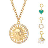 Elephant Pendant Necklace Stainless Steel Chain Lucky Jewelry
