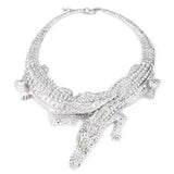 Double Crocodile Necklace Reptile Jewelry