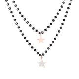Crystal Beads Necklace Stainless Steel Choker