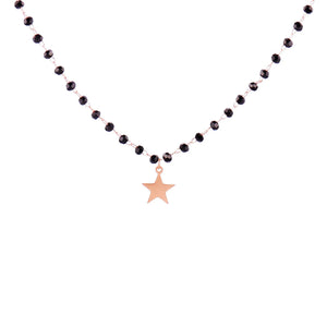 Crystal Beads Necklace Stainless Steel Choker