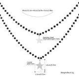 Crystal Beads Necklace Stainless Steel Choker
