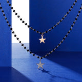Crystal Beads Necklace Stainless Steel Choker