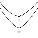 Crystal Beads Necklace Stainless Steel Choker