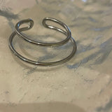 Double Layers Metallic Clip On Earrings For Women Statement Jewelry
