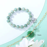 Double Layers Green Crystal Jade Beads Strand Bracelets YBR302