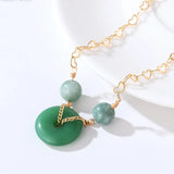 Double Layers Green Crystal Jade Beads Strand Bracelets YBR302