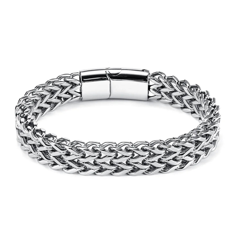 Double Layer Stainless Steel Chain Bracelets for Women - Mothers Gift