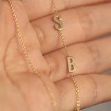 Stainless Steel Double Initial Necklace for Women Personalized Choker