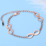 Custom Date Infinity Pendant Bracelet Stainless Steel Jewelry