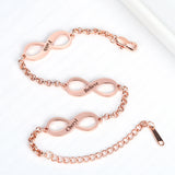 Custom Date Infinity Pendant Bracelet Stainless Steel Jewelry