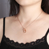 Double Ring Love Necklace with Diamonds for Women