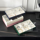 Velvet Jewelry Organizer Tray Ring Earring Holder Display Box Bracelet