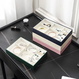 Velvet Jewelry Organizer Tray Ring Earring Holder Display Box Bracelet