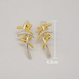 Italian Plated Drop Hoop Earrings Romantic Wedding Party