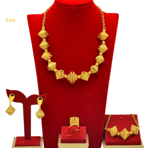 Dubai Plated Jewelry Set for Women Nigeria Wedding