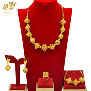 Dubai Plated Jewelry Set for Women Nigeria Wedding