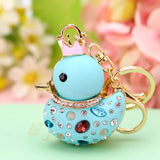Duck Key Ring Purse Bag Keyring Rhinestone Keychain Charm Gift