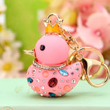 Duck Key Ring Purse Bag Keyring Rhinestone Keychain Charm Gift