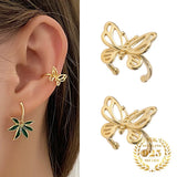 925 Silver Butterfly Earcuff Earrings Women Gift