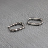 925 Silver Hoop Earrings with Zircon Studs