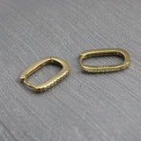 925 Silver Hoop Earrings with Zircon Studs