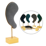 Ear Shape Earring Display Stand Microfiber Jewelry Organizer