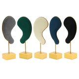 Ear Shape Earring Display Stand Microfiber Jewelry Organizer