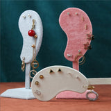Flannel Earring Holder Stand for Studs Ear Stud Clip Showing Shelf